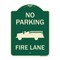 Signmission No Parking Fire Lane Fire TruckHeavy-Gauge Aluminum Architectural Sign, 24" x 18", G-1824-23739 A-DES-G-1824-23739 - alternate 1